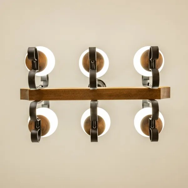 Lustră pe lanț Brilagi QUEEN 6xE14/40W/230V fag