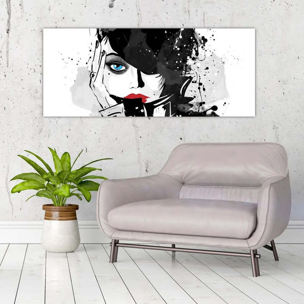 Tablou - Femeia misterioasă (120x50 cm)