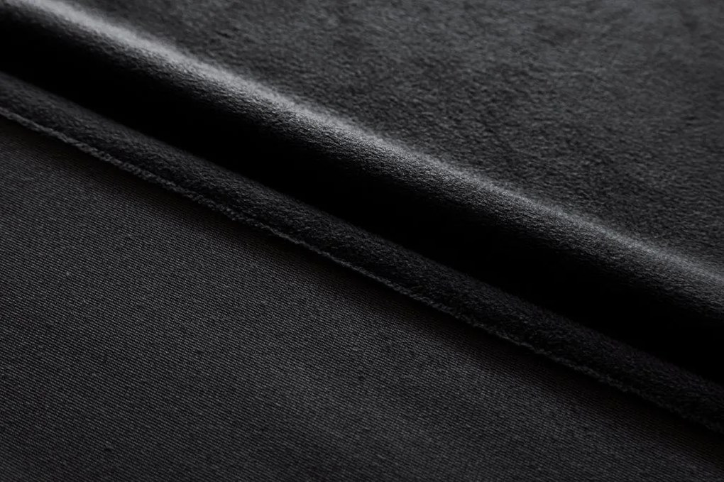 Draperie opaca neagra VELVET 140x250 cm Agatat: Inele metalice