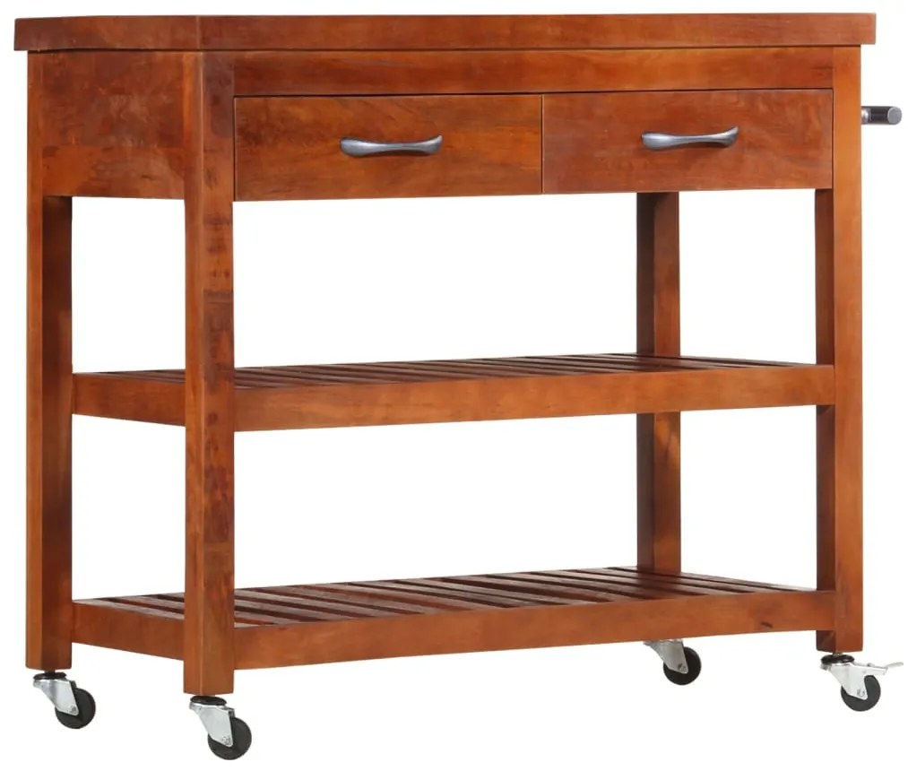vidaXL Cărucior de bucătărie, 100x48x89 cm, lemn masiv de acacia