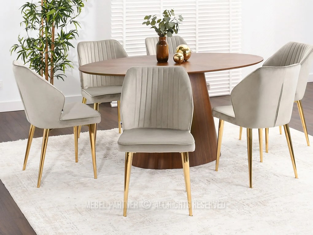 Scaun Greta K (bej + auriu). Promo -14%. 1111058