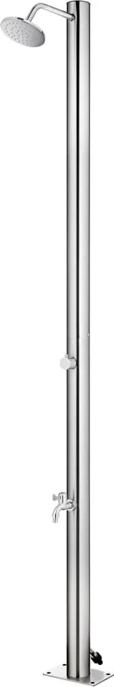 vidaXL Duș pentru grădină, 215 cm, oțel inoxidabil