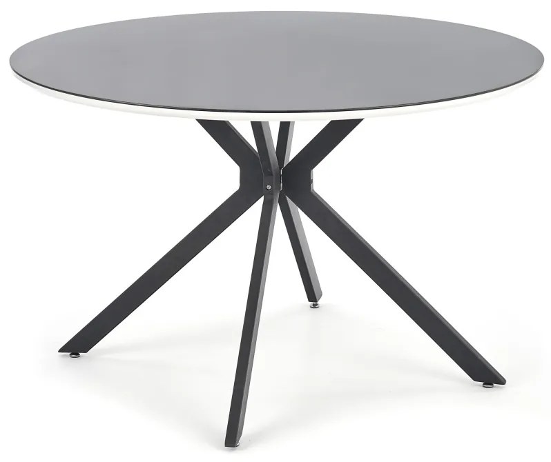 Masa rotunda MDF + sticla + metal Avelar - d 120 x h 76 cm