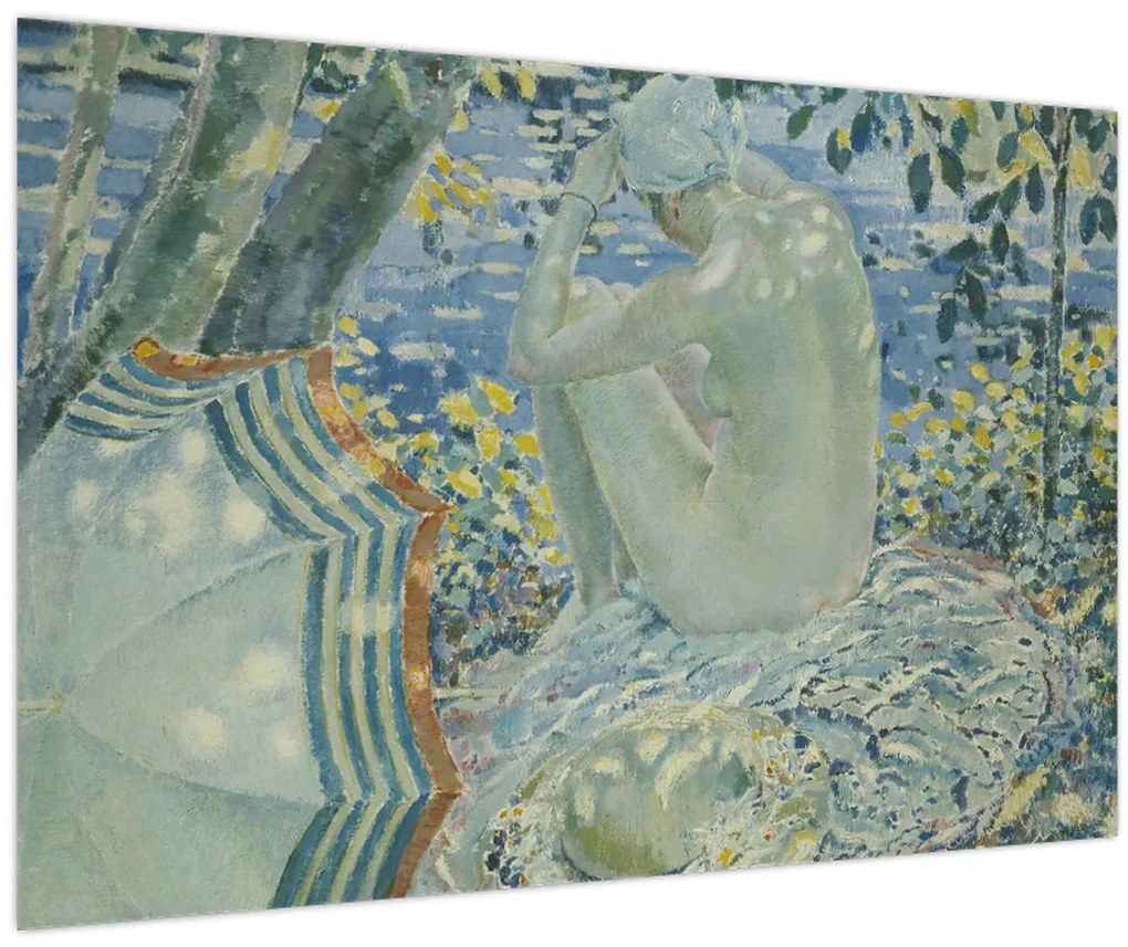 Tablou - Frederick Carl Frieseke, On the Bank, reproducere (90x60 cm)