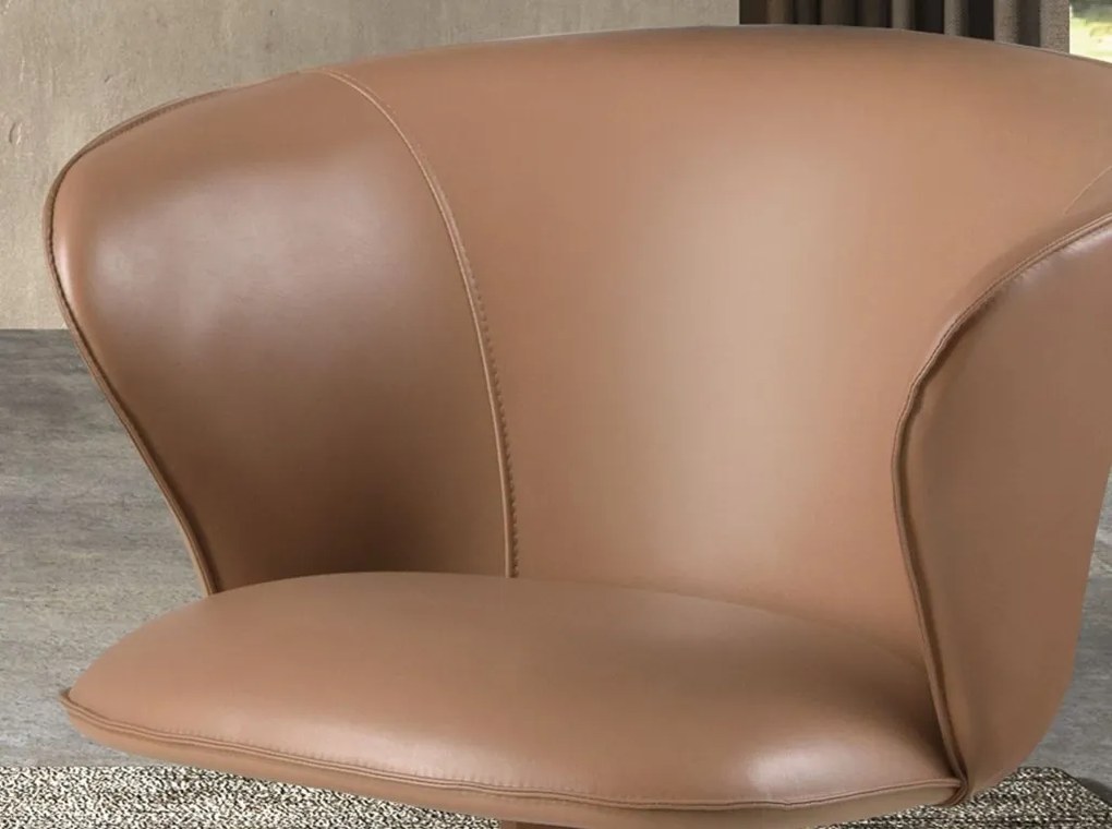 Scaun modern pivotant piele sintetica Camel