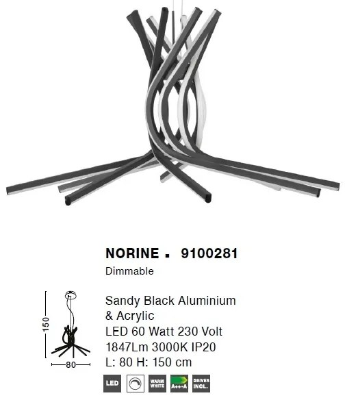 Lustra LED design modern NORINE 60W NVL-9100281