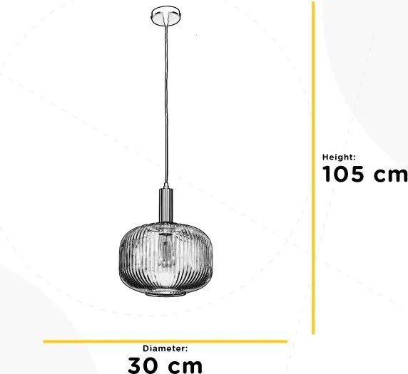 ONLI - Pendul cu cablu DOROTY, 1xE27/15W/230V, alb/crom lucios