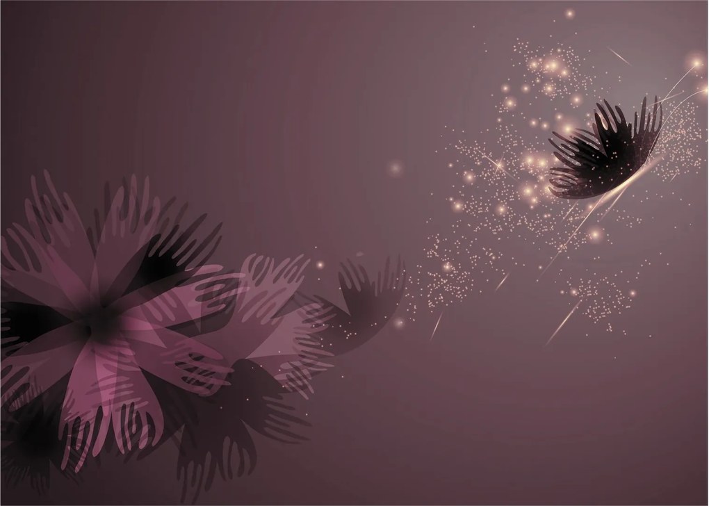 Tablou - Floare și fluture (70x50 cm)