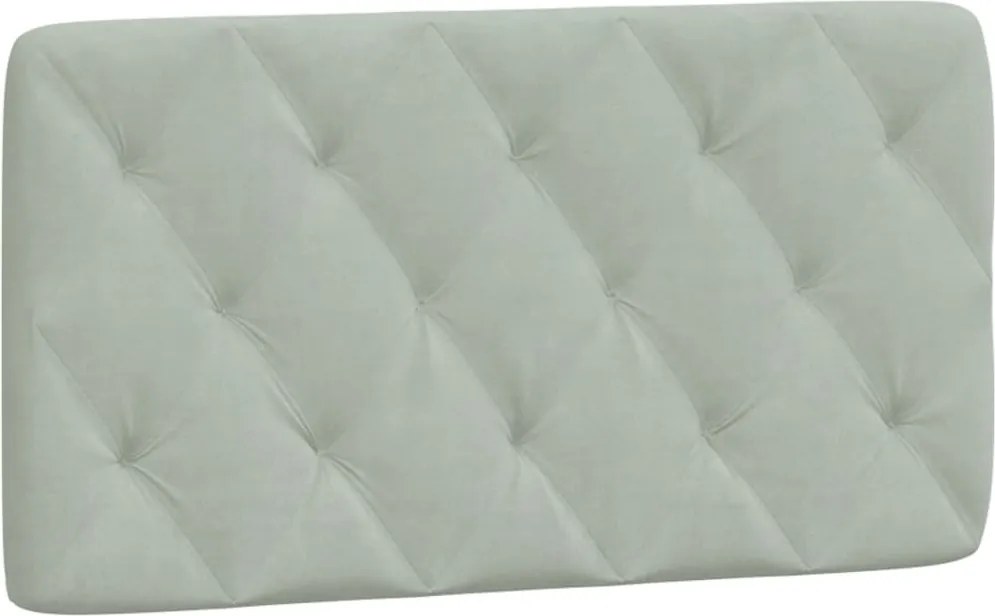 vidaXL Pernă tăblie de pat, gri deschis, 100 cm, catifea