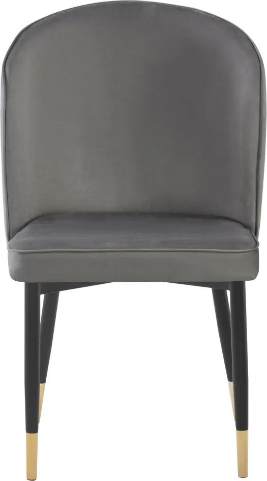 Scaun de sufragerie, ţesătură Velvet gri/negru, UDAJA