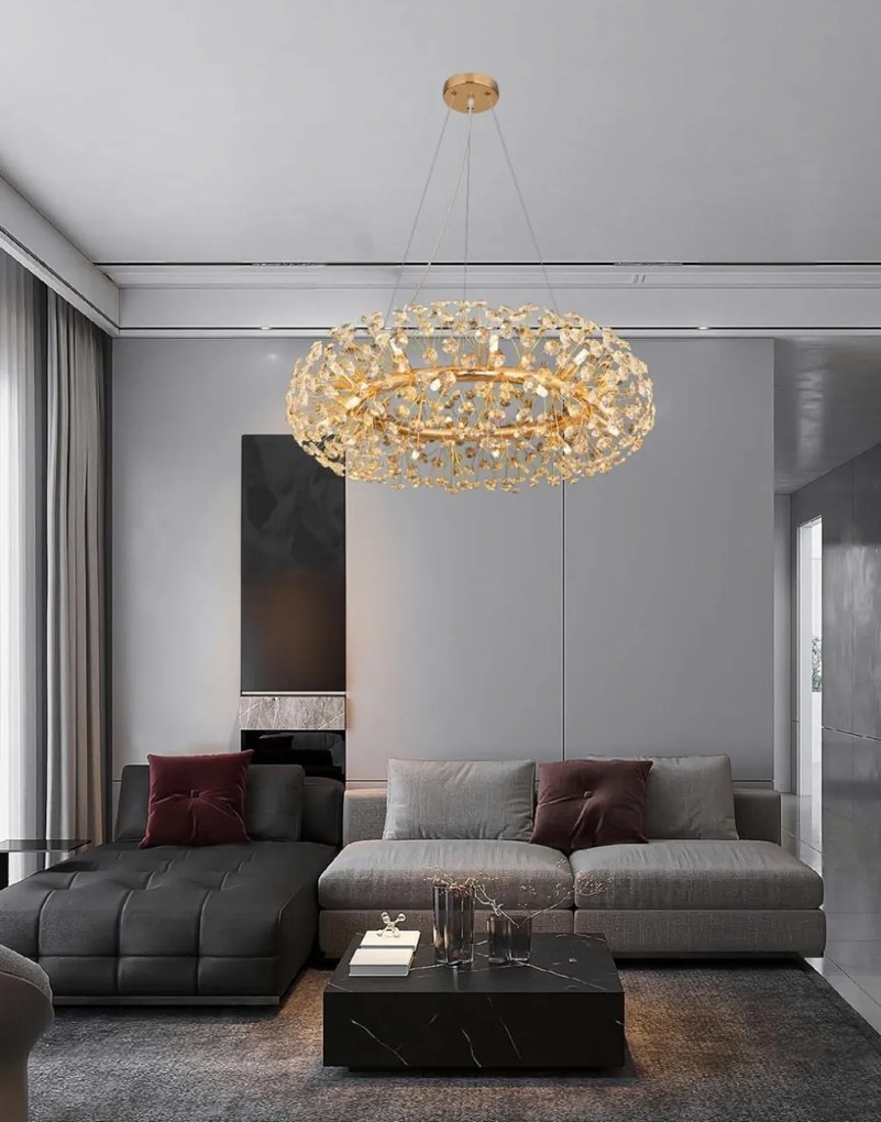 Lustra suspendata design elegant KATRINA auriu