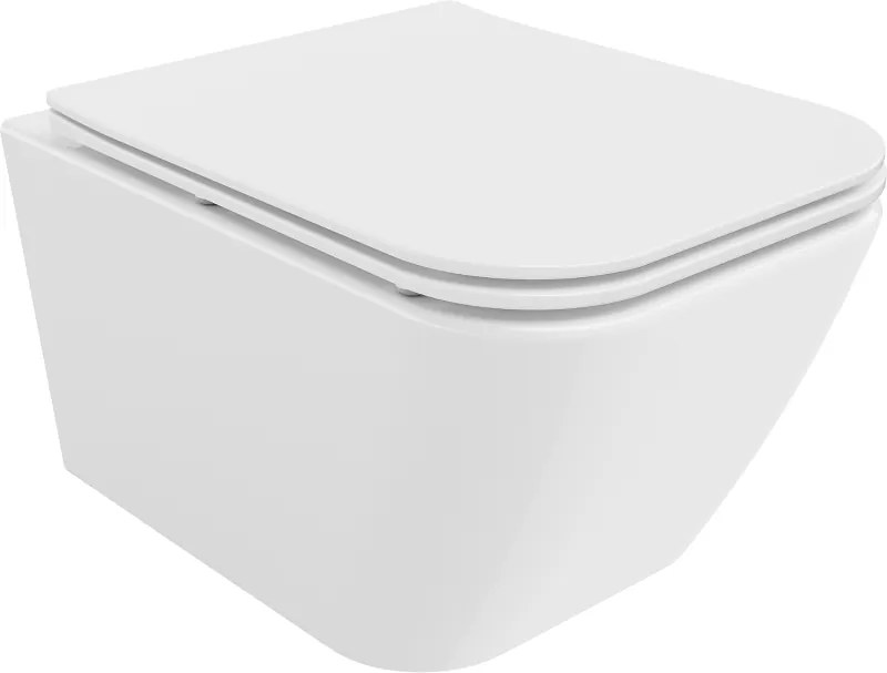 Mexen Madox vas de toaletă Rimless cu capac cu închidere lentă, slim, duroplast, alb lucios - 30154000