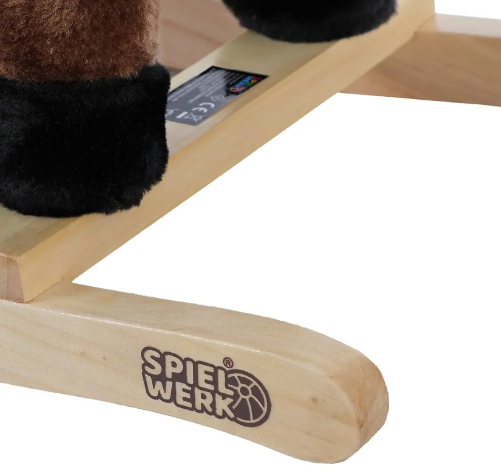 Cal balansoar cu efect sonor, maro Spielwerk