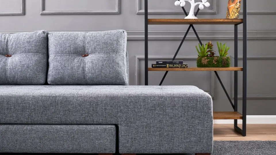 Canapea Extensibilă Manama Corner Sofa Bed Left, Gri