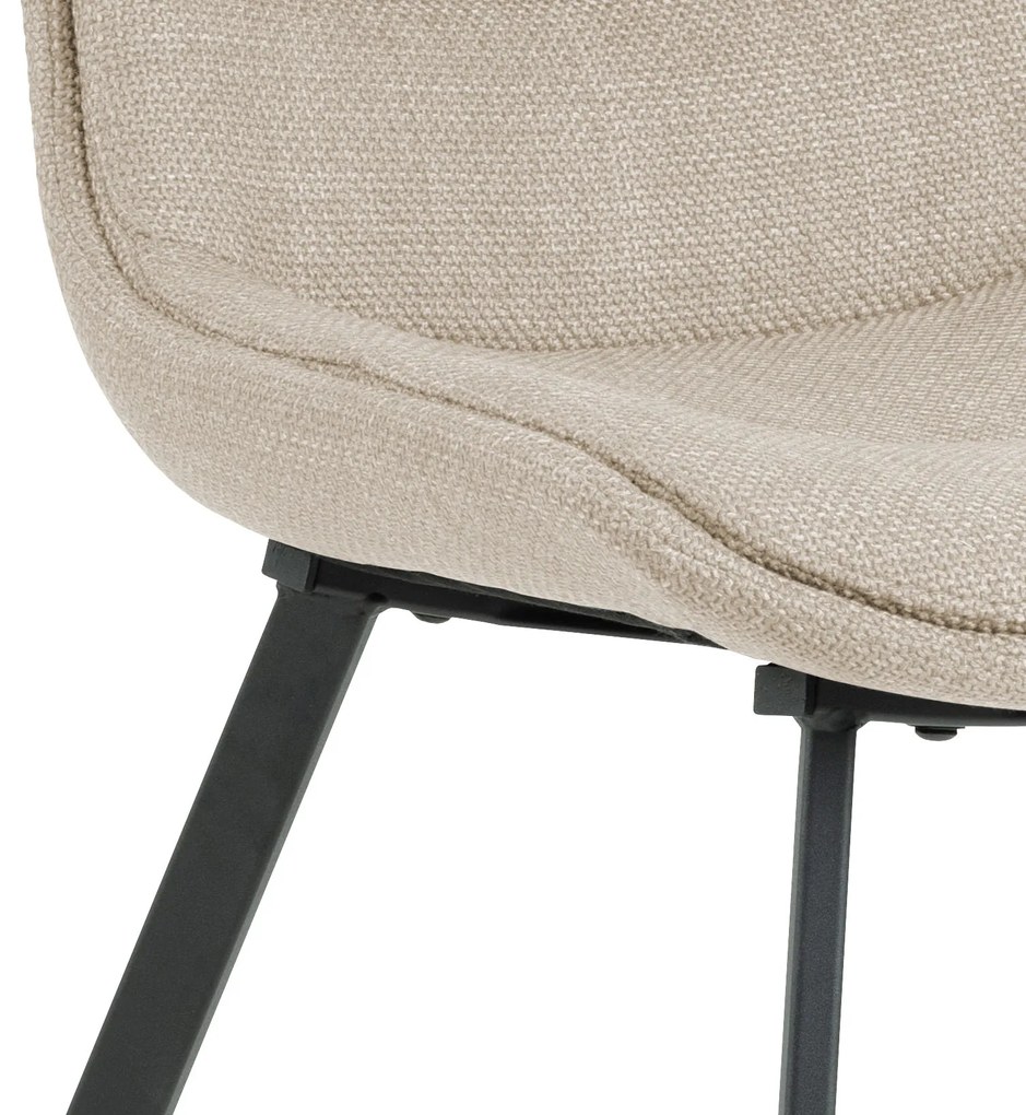 MAZZONI EXPORT IDA Bej (material Basel 24) - SCAUN TAPIȚAT MODERN PENTRU SALON/SUFRAGERIE LOFT