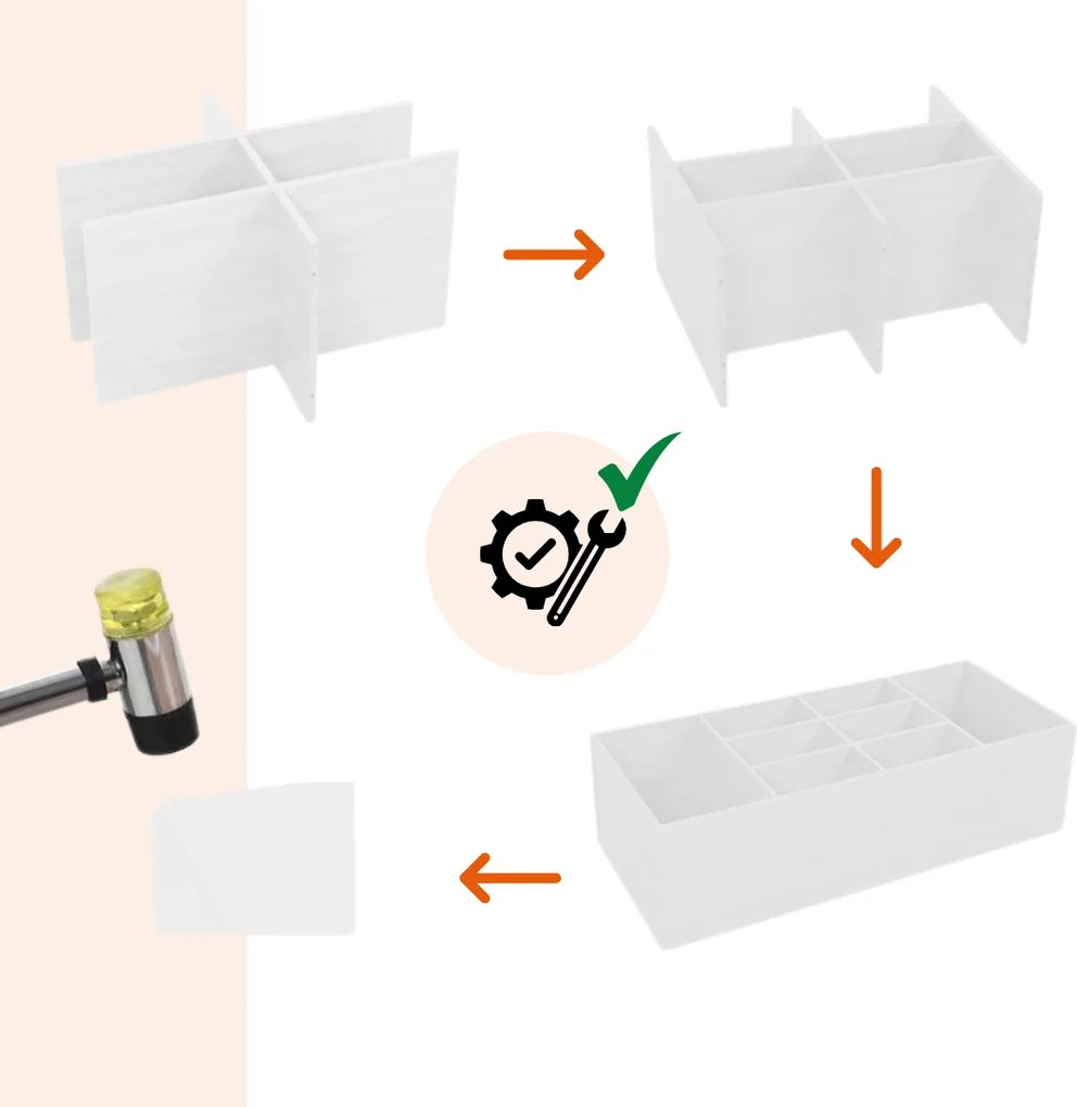 Pantofar cu bancă tapițată GABI, 10 compartimente, 104x30x48cm, gri/alb Jurhan