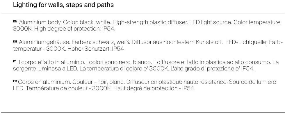 Spot LED iluminat scari sau perete exterior IP54 Mane alb