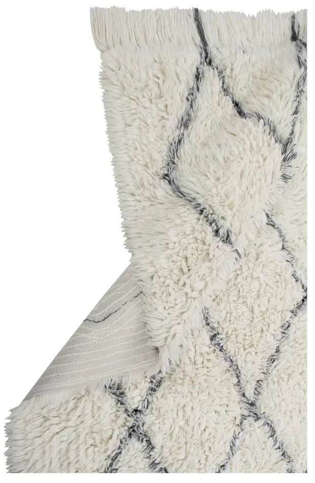 Covor crem lavabil/țesut manual din lână 200x300 cm Berber Soul – Lorena Canals