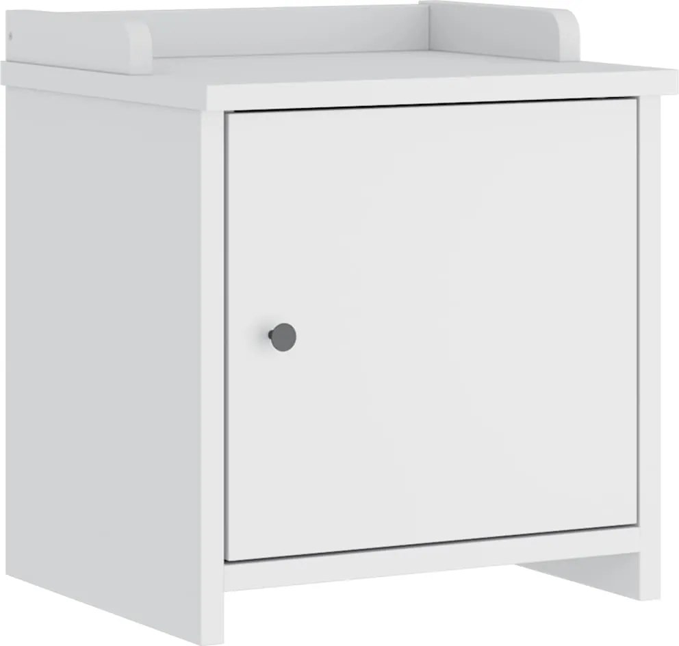 vidaXL Bancă pentru hol „SANDNES” albă 45x40x50 cm, lemn masiv de pin