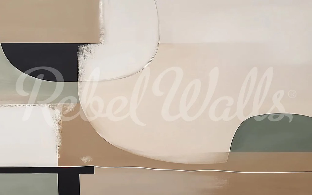 Fototapet, Abstract Shapes, Pastel, Rebel Walls