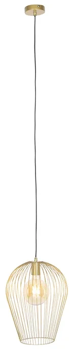 Lampă pendant de design aurie - Wire Ario