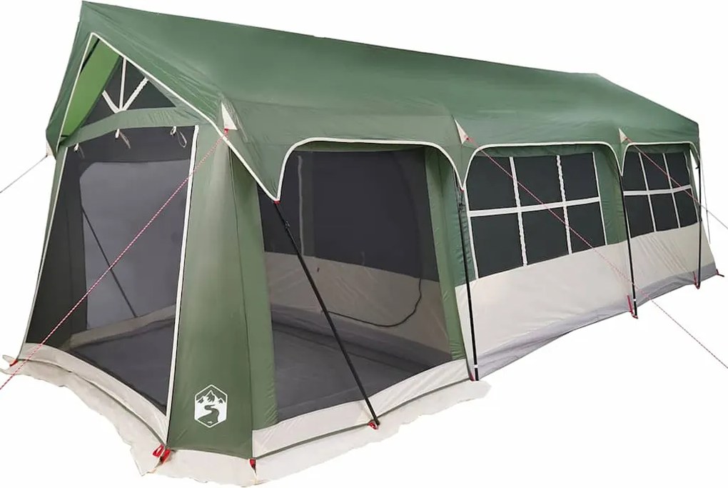 vidaXL Cort de Familie Verde și alb 620 x 322 x 240 cm Poliester