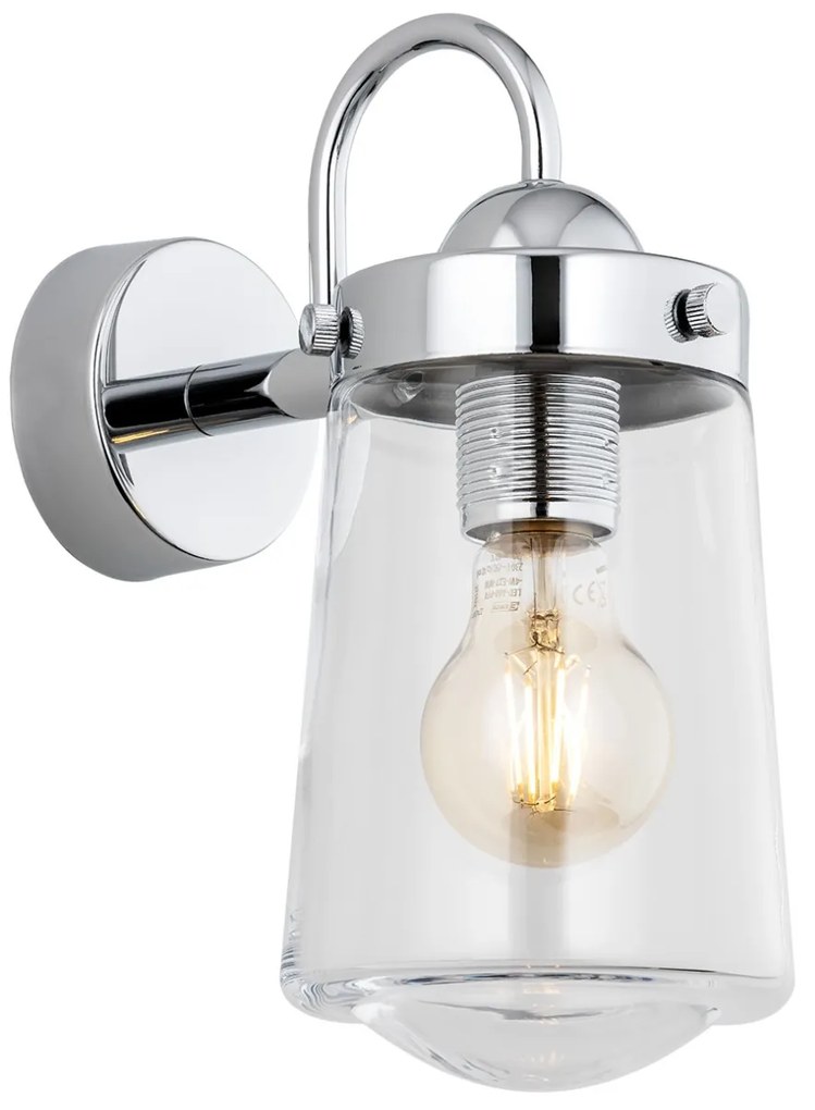 Aplica moderna design elegant PASADENA crom/transparent