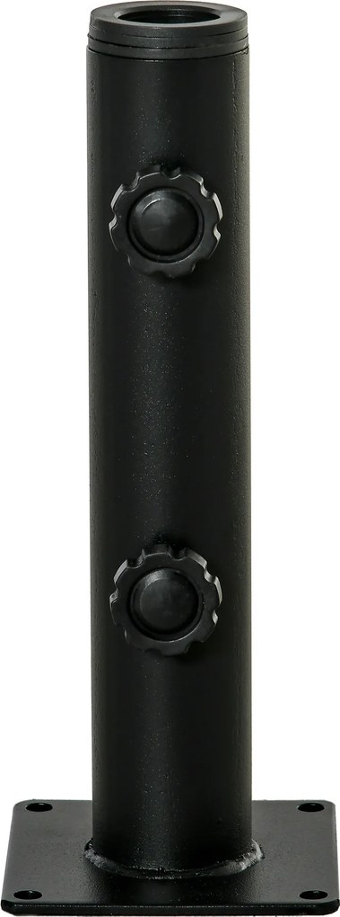 Outsunny Picior de umbrelă, tub reglabil din metal pentru tija Ø 34, 38 și 48 mm, negru | Aosom Romania