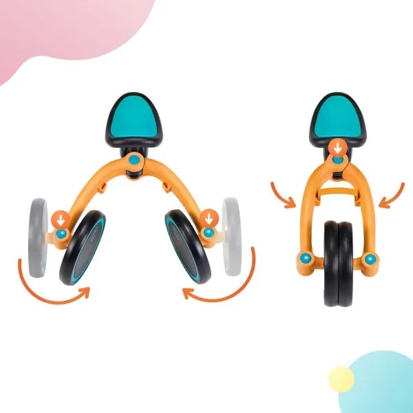 KINDERKRAFT 3în1 tricicletă pentru copii 4TRIKE galben/turcoaz