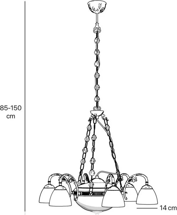 Candelabru din alama stil Art Nouveau Beatrice