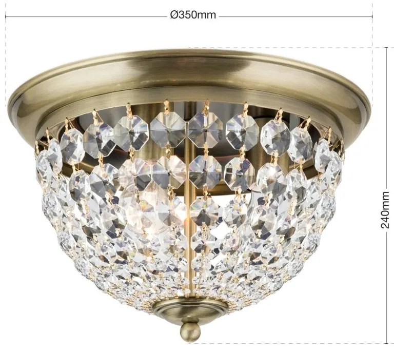 Plafoniera cristal Asfour design elegant lux PLAFOND D-35cm alama