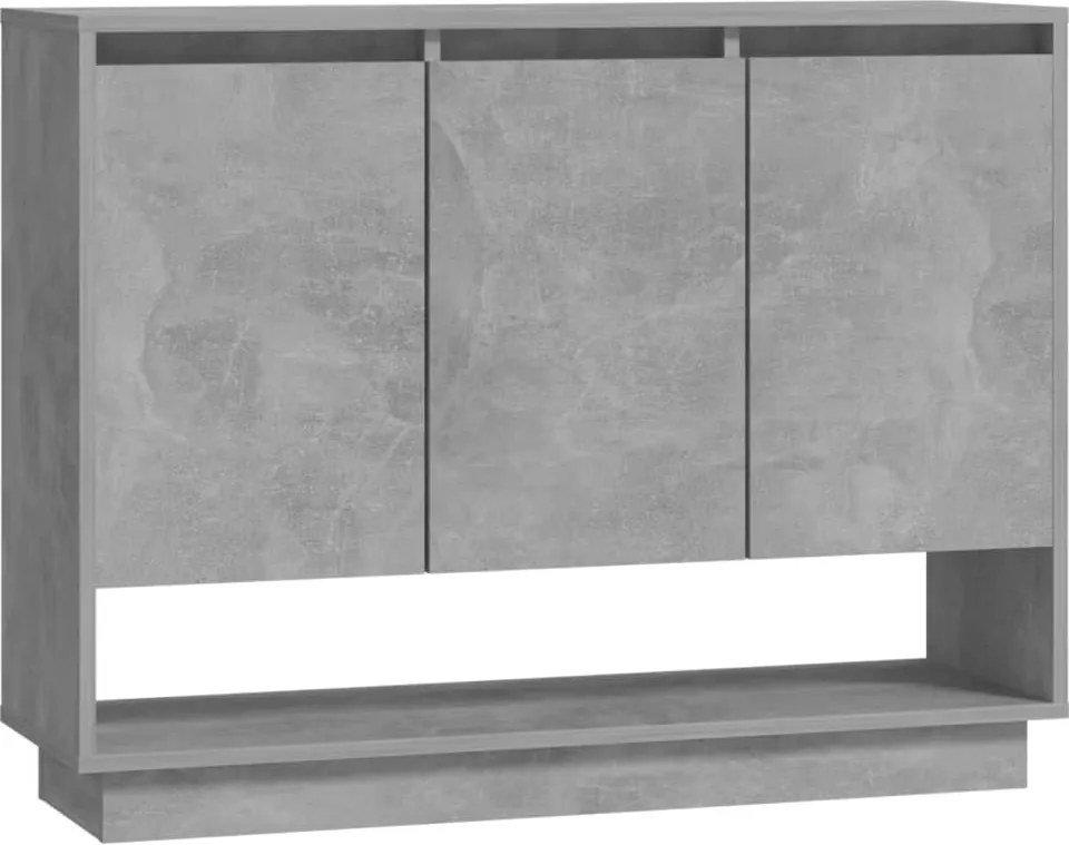 vidaXL Servantă, gri beton, 97x31x75 cm, PAL