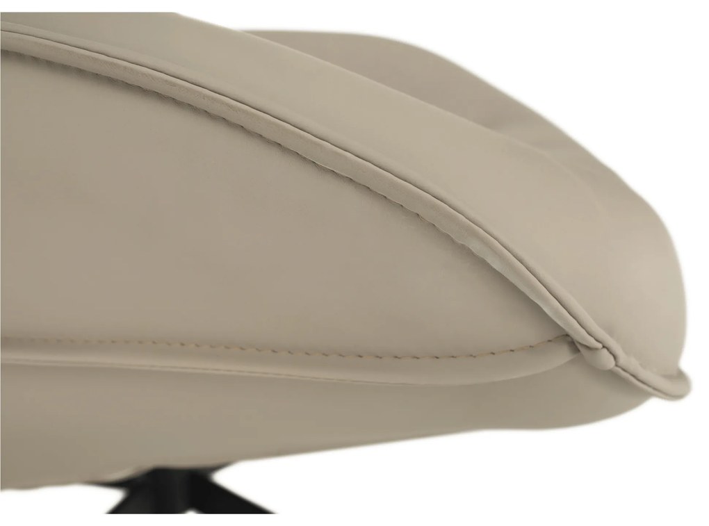 Scaun pivotant de lux, piele ecologică gri / metal, JAELYN