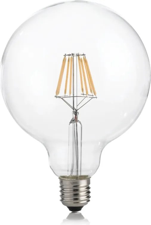 Bec LED, E27 globo d125 08w 3000k cri90 transparent