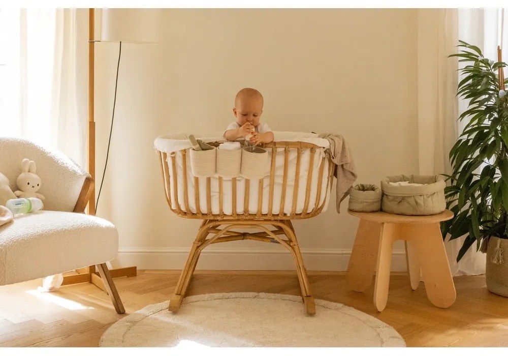 Cutii de depozitare pentru copii verde-deschis 2 buc. din material textil ø 30x20 cm Bambie Olive – Lorena Canals