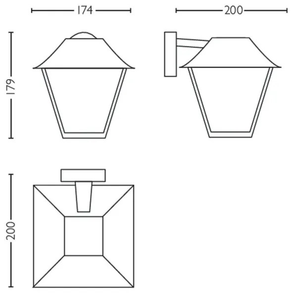 Aplică de exterior ALPENGLOW 1xE27/60W/230V IP44 Philips