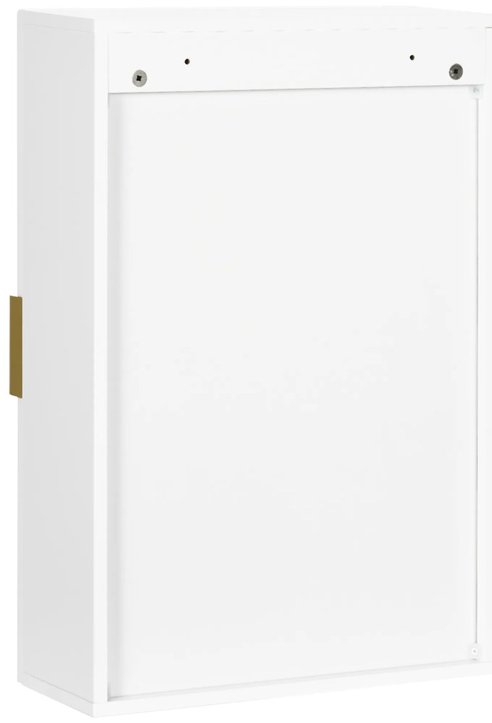 kleankin Dulap pentru Baie Suspendat cu Rafturi Ajustabile, 40x15x60 cm, Alb | Aosom Romania