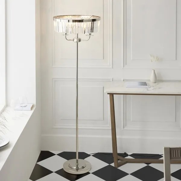 Lampadar Endon 108103 CHESTERFIELD 3xE14/6W/230V crom lucios