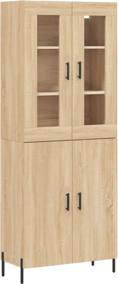 vidaXL Dulap înalt, stejar sonoma, 69,5x34x180 cm, lemn compozit