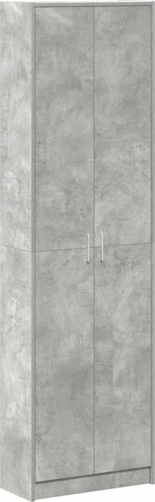 vidaXL Dulap cu raft Gri din beton 55 x 25 x 189 cm Lemn compozit