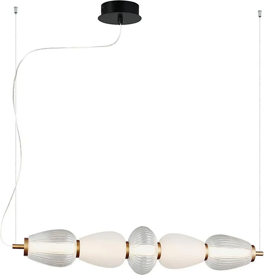 Lustră LED pe cablu SHINY LED/23W/230V albă/aurie