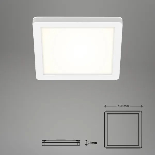 Plafonieră LED/8W/230V 19x19 cm albă IP44 Briloner 3010-016