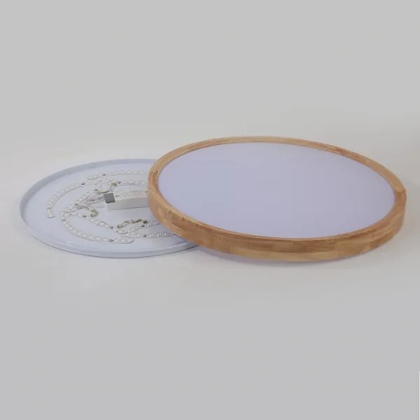 Brilagi - Plafonieră LED de tavan WOODROUND, 40 W, 230 V, 3000/4000/6000 K, Ø 60 cm