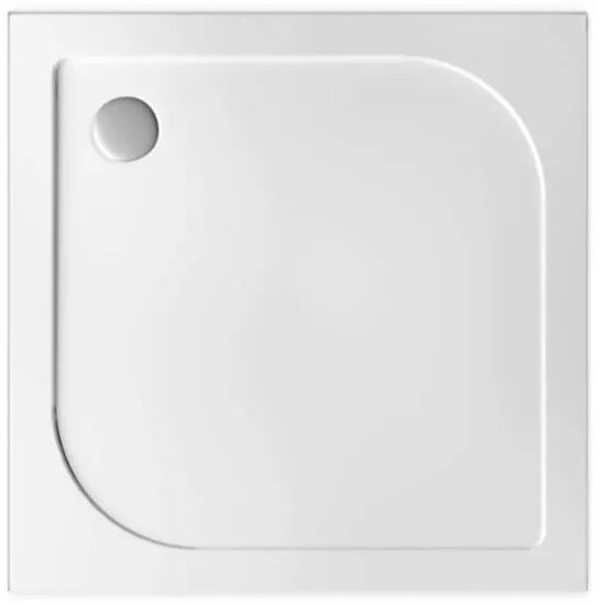 Polimat Tenor cădiță de duș pătrată 90x90 cm alb 00380