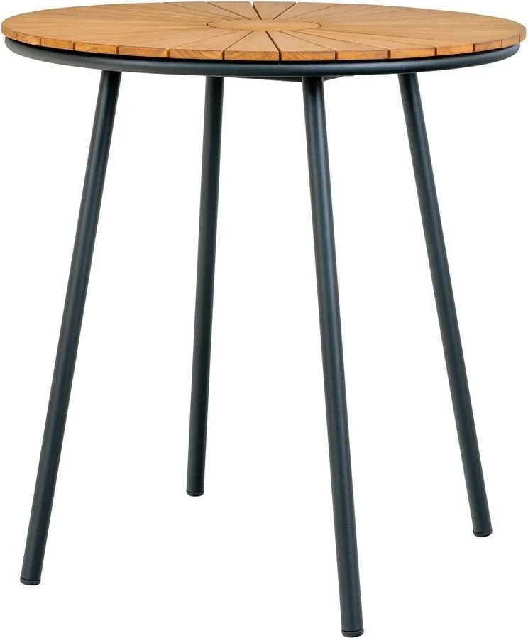 Masă de grădină rotundă din lemn de tec ø 70 cm Cleveland – House Nordic