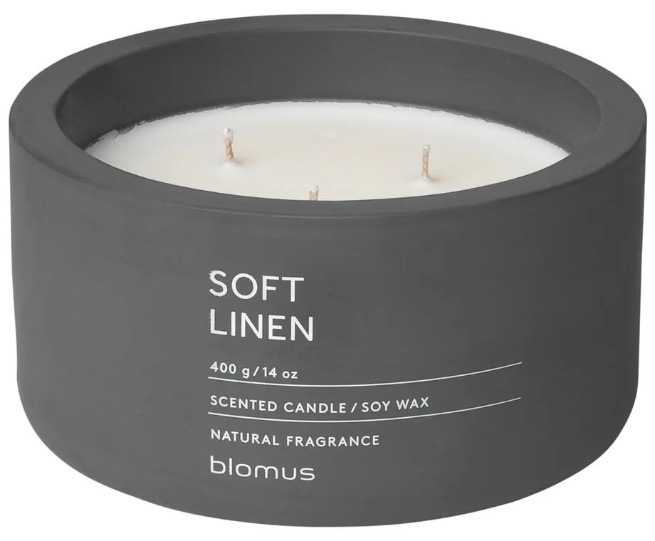 Lumânare parfumată din ceară de soia timp de ardere 25 h Fraga: Soft Linen – Blomus