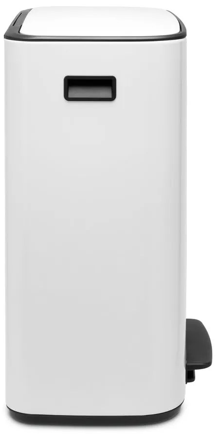 Coș de gunoi alb de reciclat/cu pedală din oțel 60 l Bo – Brabantia