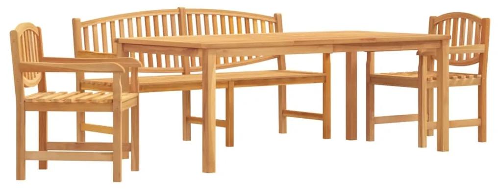 3157947 vidaXL Set mobilier pentru grădină, 4 piese, lemn masiv de tec