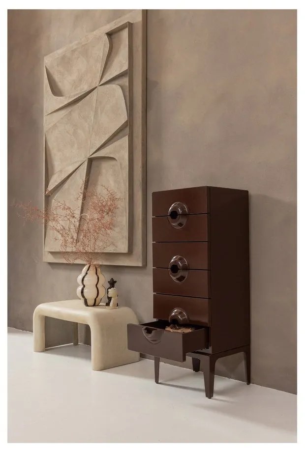 Măsuțe de cafea crem 2 buc. cu aspect de piatră 42x92 cm Stani – WOOOD