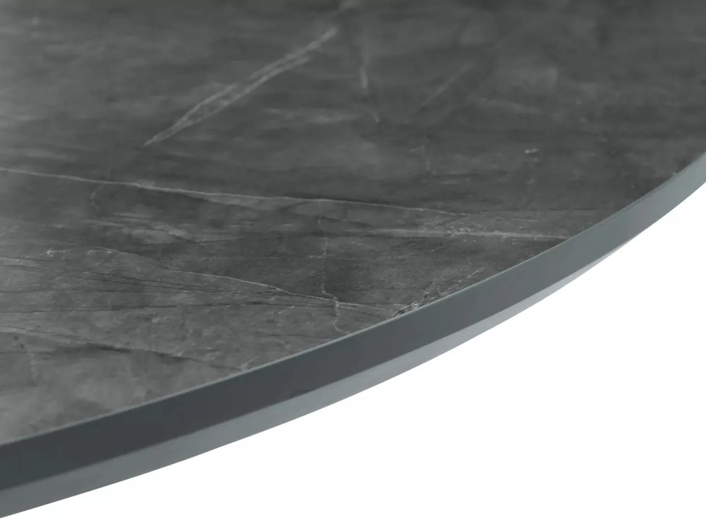 Masa Angel II marmura gri/negru L120-160xl120 cm